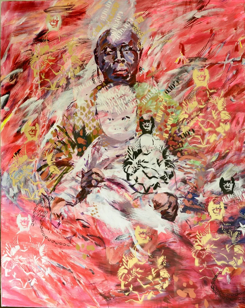 The Black Nanny Holding a Pale Child, 2022?, 2021